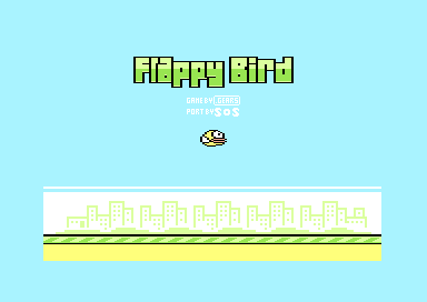 Flappy Bird (Commodore 64) screenshot: Title screen