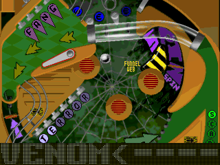 Total Pinball 3D (DOS) screenshot: Tarantula table - Lo-res 320x240