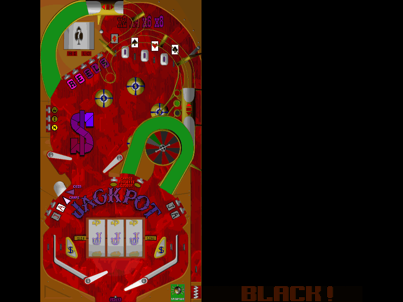 Total Pinball 3D (DOS) screenshot: Jackpot table - Hi-res 800x600