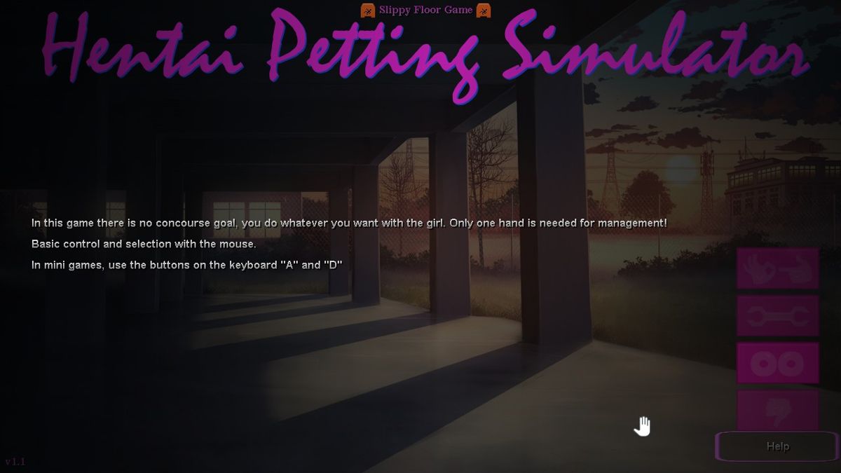 Hentai Petting Simulator (Windows) screenshot: Instructions