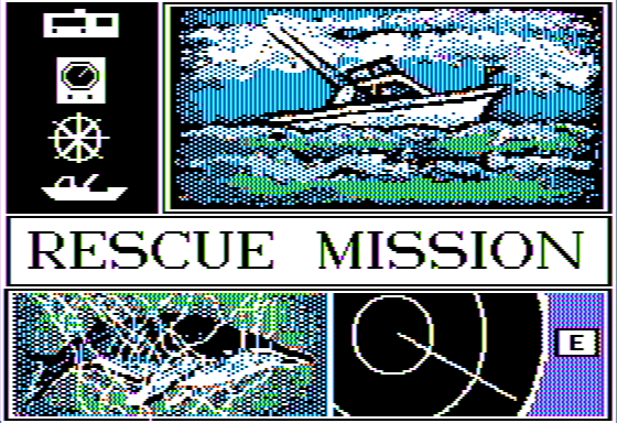 The Voyage of the Mimi: Maps and Navigation (Apple II) screenshot: Rescue Mission - Title Screen