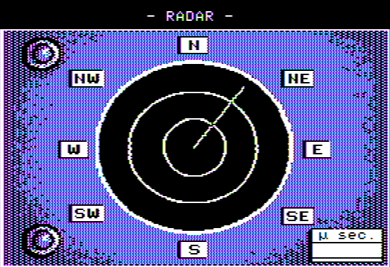 The Voyage of the Mimi: Maps and Navigation (Apple II) screenshot: Rescue Mission - Radar