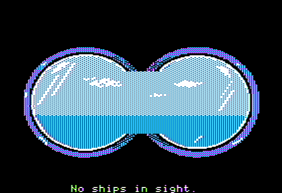 The Voyage of the Mimi: Maps and Navigation (Apple II) screenshot: Rescue Mission - Binoculars
