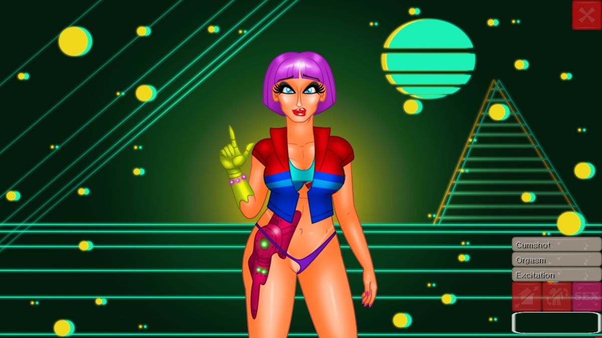 Cyberpunk Sex Simulator (Windows) screenshot: This is the girl
