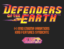 Defenders of the Earth (SAM Coupé) screenshot: Title screen
