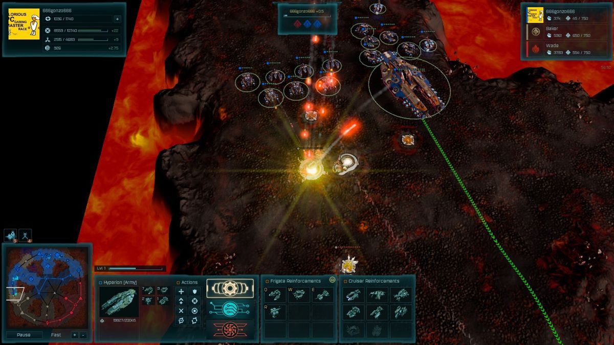 Ashes of the Singularity: Escalation (Windows) screenshot: Lava level in my strategy