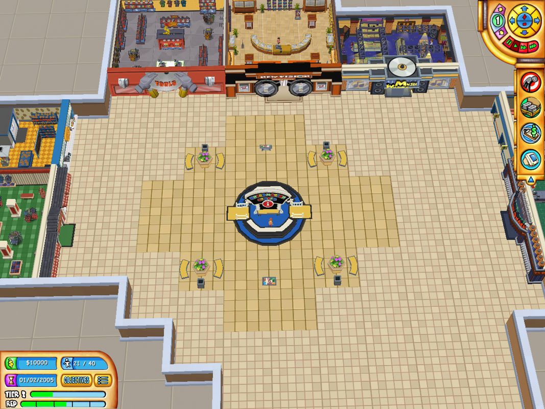Mall Tycoon 3 (Windows) screenshot: Bigger mall