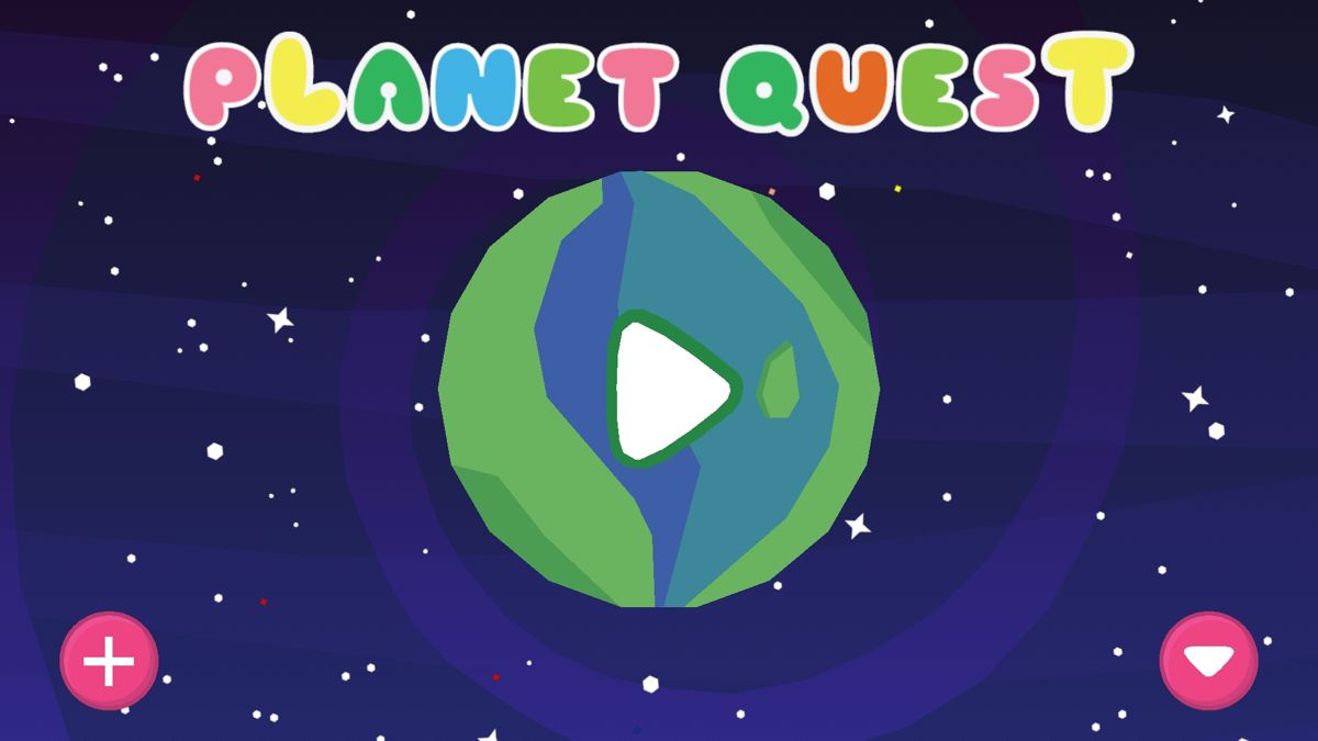Planet Quest (Android) screenshot: Title screen.