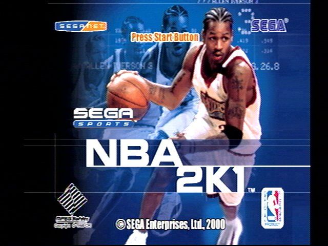 NBA 2K1 (Dreamcast) screenshot: Splash screen