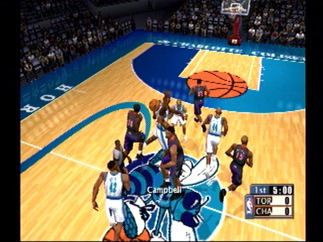 NBA 2K1 (Dreamcast) screenshot: A practice game