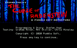 The Curse of Rabenstein (DOS) screenshot: Title screen