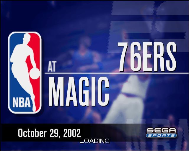 NBA 2K3 (PlayStation 2) screenshot: Playing a full season, this is the load screen that precedes a game