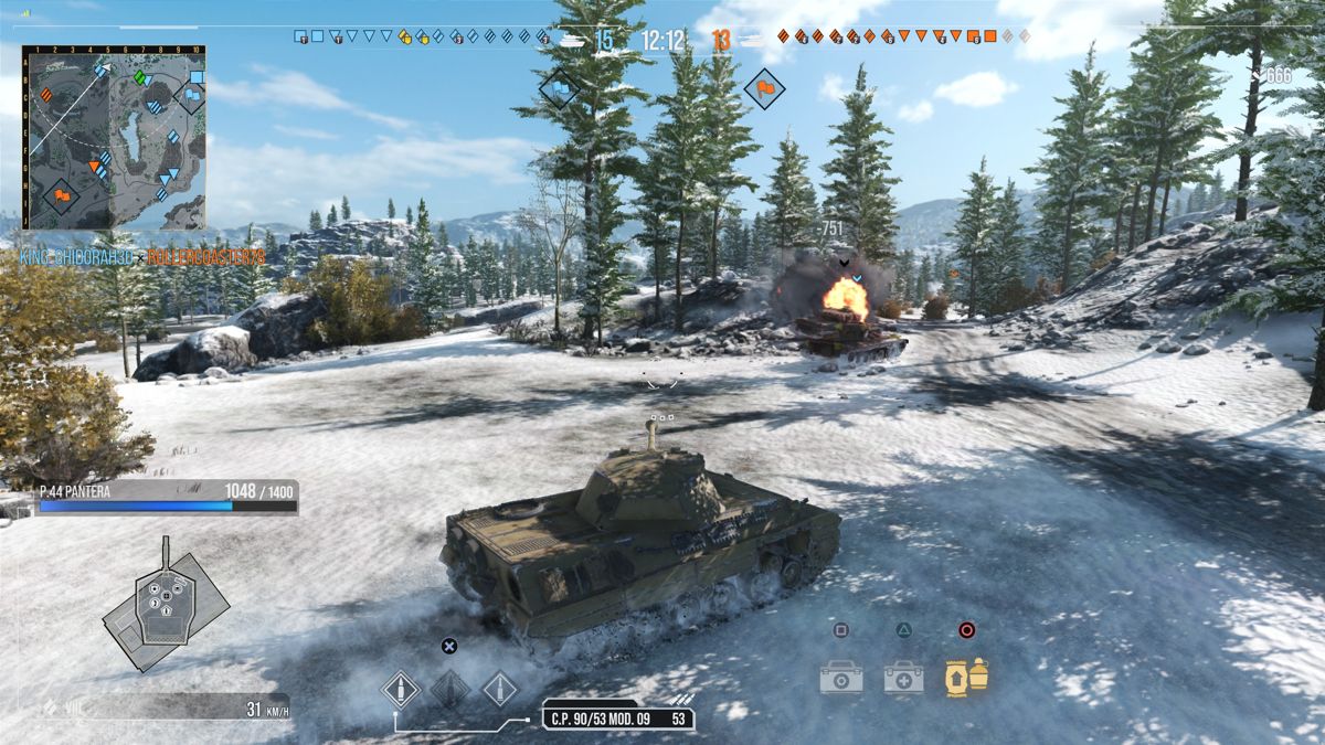 Screenshot of World of Tanks (PlayStation 4, 2015) MobyGames