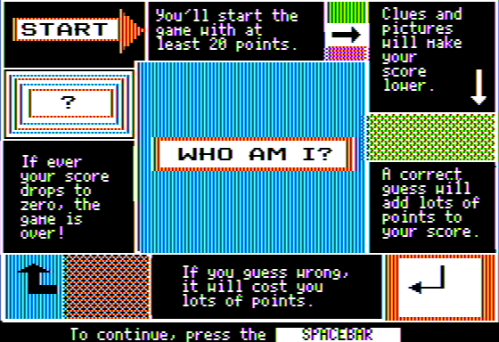 Who am I?: Mammals, Reptiles, and Insects (Apple II) screenshot: Game Overview