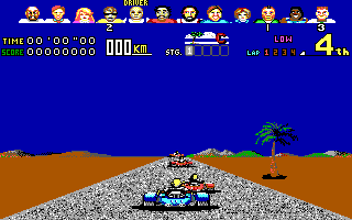 Power Drift (DOS) screenshot: Stage C (EGA)