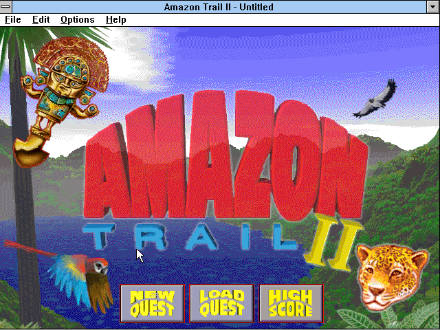 Amazon Trail II (Windows 3.x) screenshot: The title screen