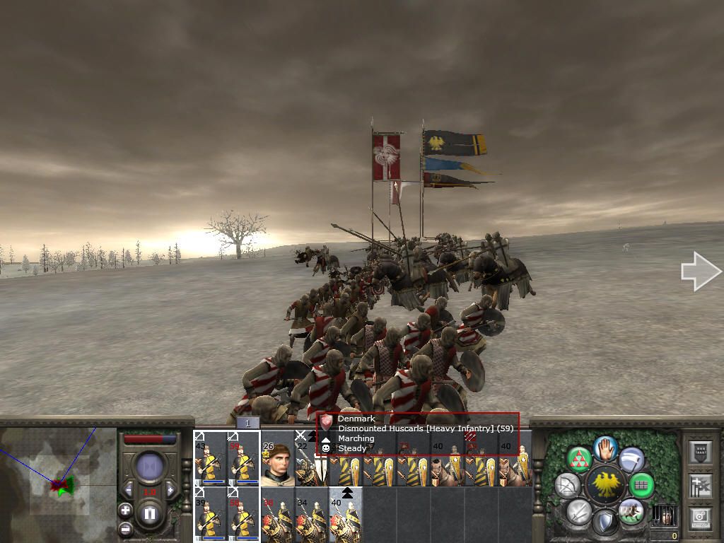 Medieval II: Total War (Windows) screenshot: Like a hot mace through pawns...
