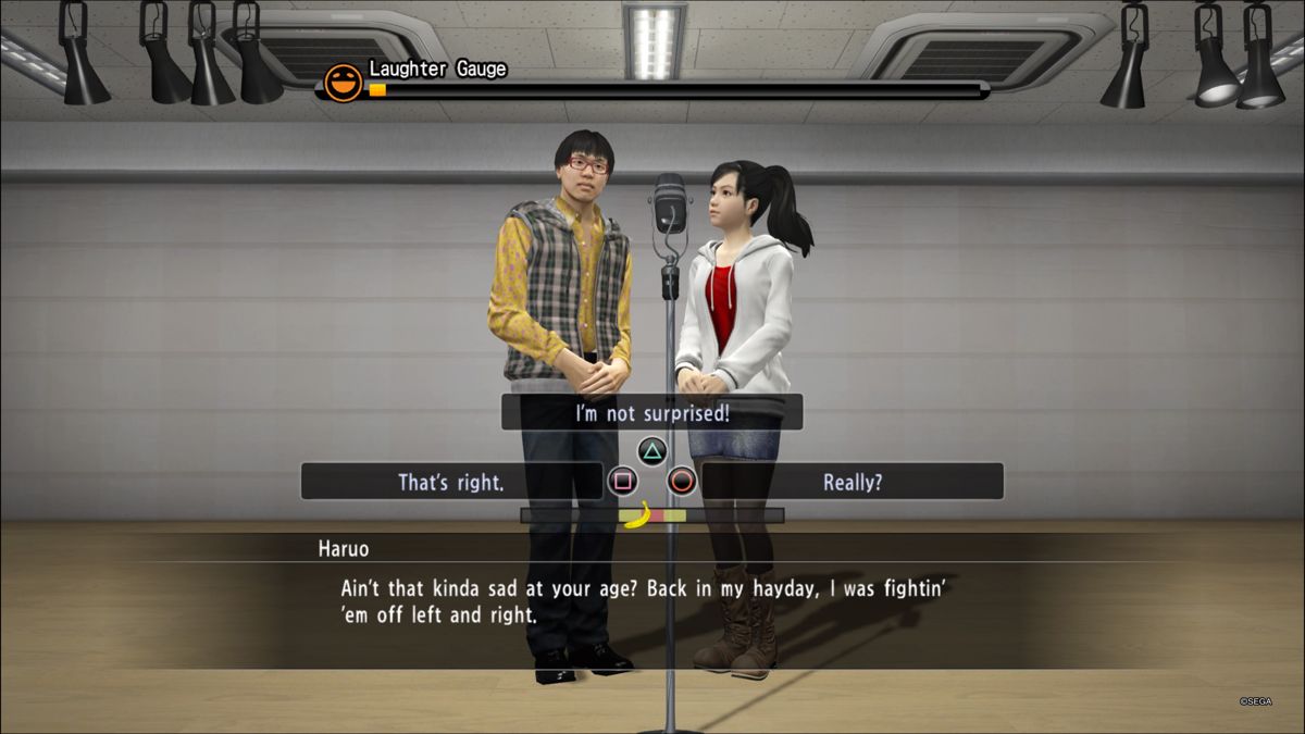 Yakuza 5 (PlayStation 4) screenshot: Owarai side story