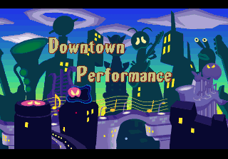 Tempo (SEGA 32X) screenshot: Starting Downtown Performance level