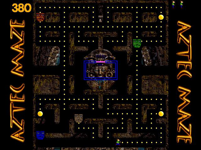 Aztec Maze (DOS) screenshot: Level 1.