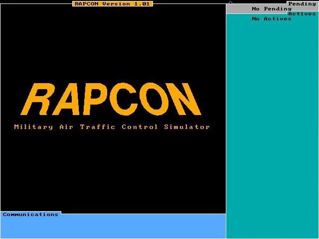 RAPCON: Military Air Traffic Control Simulator (DOS) screenshot: Opening screen