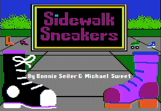 Sidewalk Sneakers (Apple II) screenshot: Title Screen