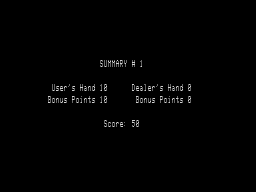 Banko (TRS-80) screenshot: A Good Hand