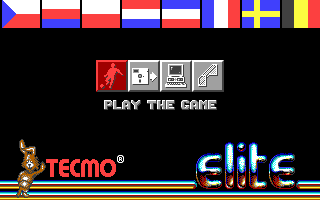 European Championship 1992 (DOS) screenshot: Menu
