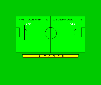 European II (ZX Spectrum) screenshot: The commentary details the result of each shot