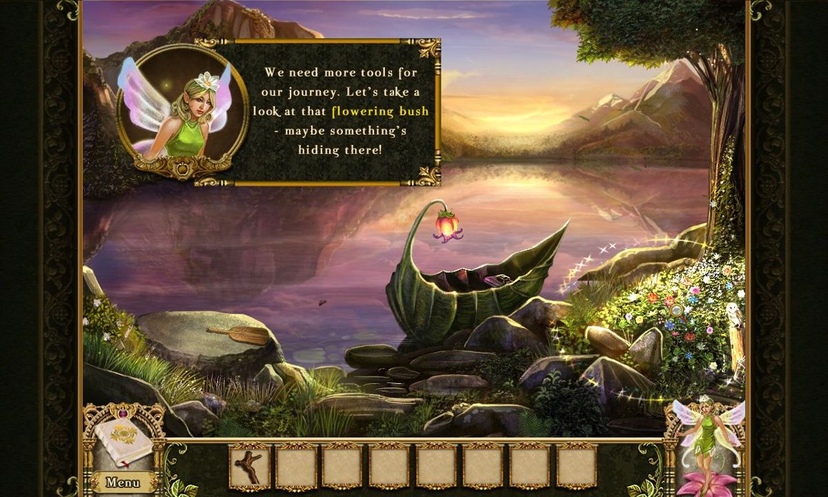 Awakening: Moonfell Wood (Windows) screenshot: Mira gives lots of advice during the tutorial period but this lessens as the player progresses.<br><br>Big Fish demo
