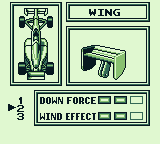 World Circuit Series (Game Boy) screenshot: Wing (US)