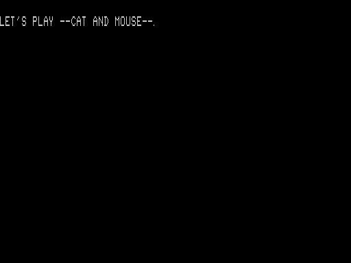 Cat and Mouse (TRS-80) screenshot: Title Screen