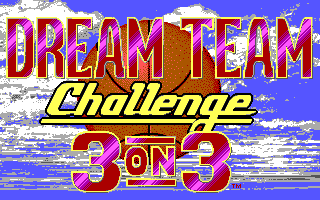 The Dream Team: 3 on 3 Challenge (DOS) screenshot: Title screen (EGA)