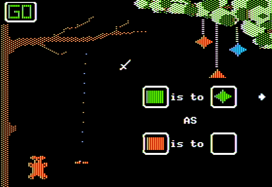 Teddy's Playground (Apple II) screenshot: Swing Games