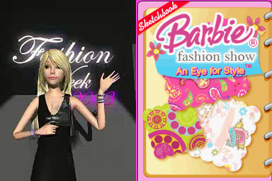 Screenshot of Barbie Fashion Show: An Eye for Style (Nintendo DS, 2008) - MobyGames