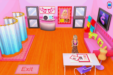 Barbie Fashion Show: An Eye for Style (Nintendo DS) screenshot: Studio
