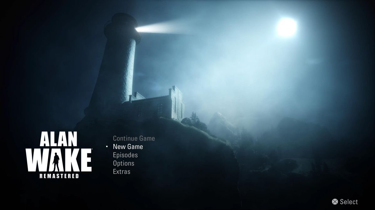 Alan Wake: Remastered (PlayStation 4) screenshot: Alan Wake: Main menu