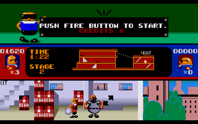 Bonanza Bros. (Amiga) screenshot: That must be Mr. Big