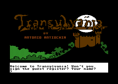 Transylvania (Commodore 64) screenshot: Title screen