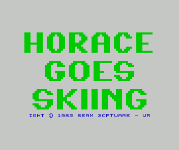 Horace Goes Skiing (ZX Spectrum) screenshot: Title screen