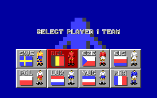 European Championship 1992 (DOS) screenshot: Select Your Team