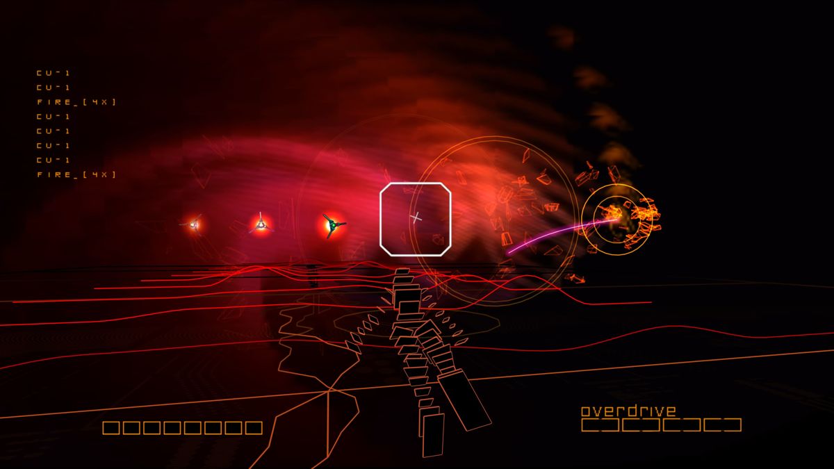 Rez Infinite (PlayStation 4) screenshot: More and more enemies keep on coming