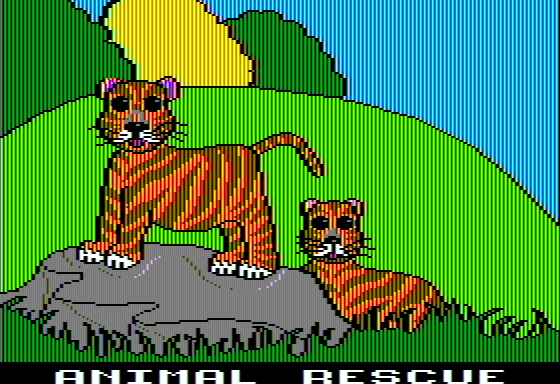 Animal Rescue (Apple II) screenshot: Title Screen