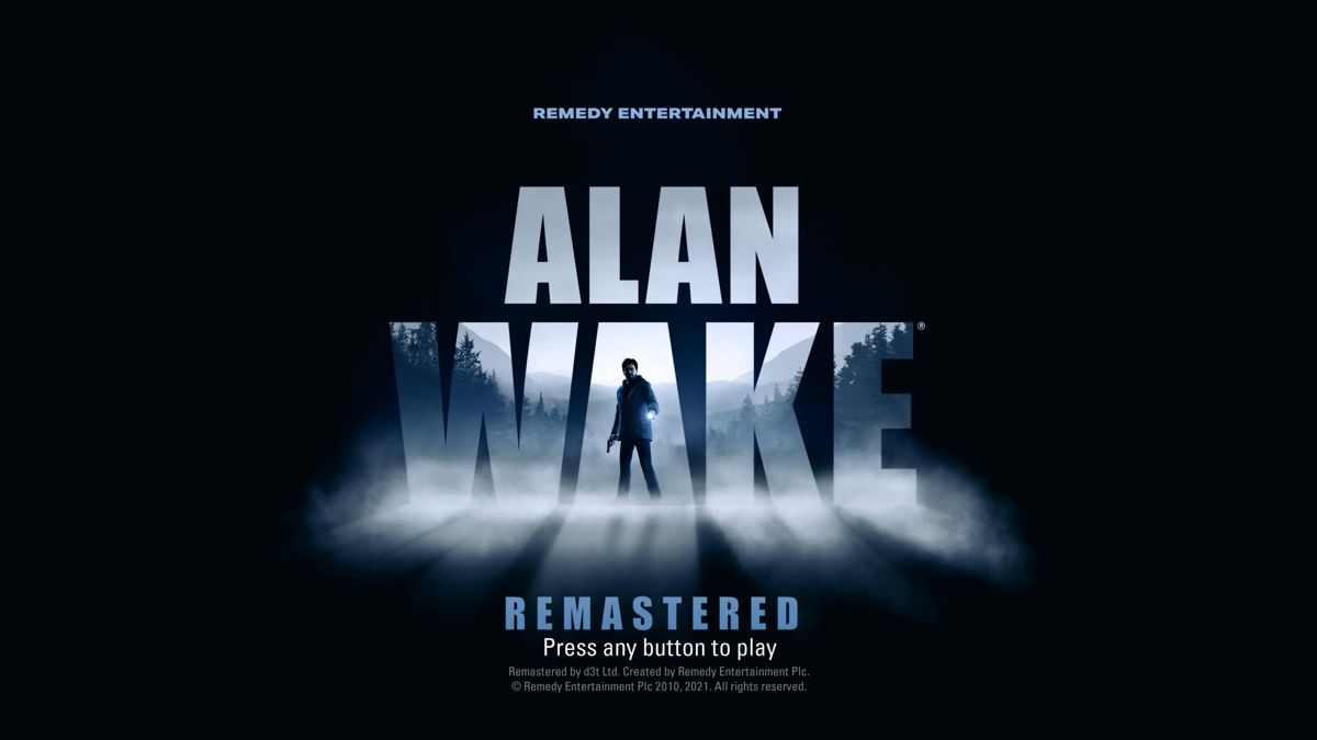 Alan Wake: Remastered (PlayStation 4) screenshot: Alan Wake: Title screen