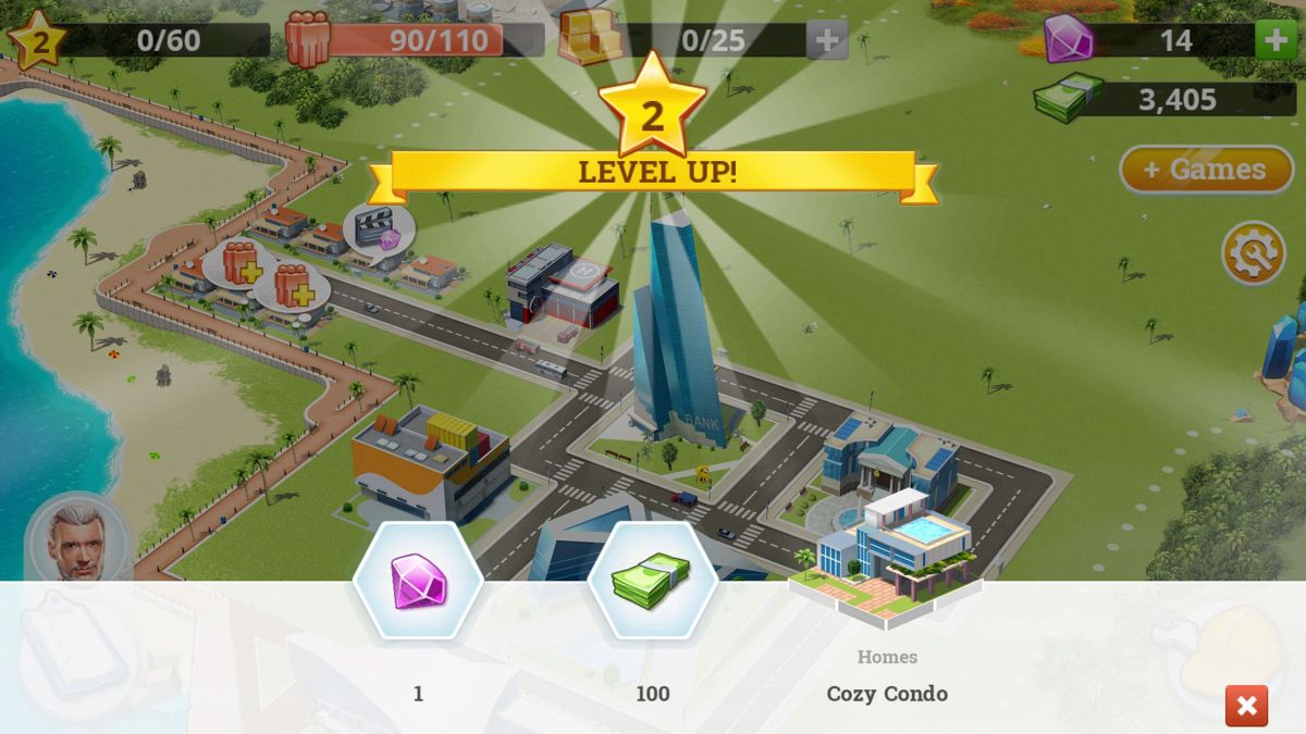 Little Big City 2 (Android) screenshot: Leveling up