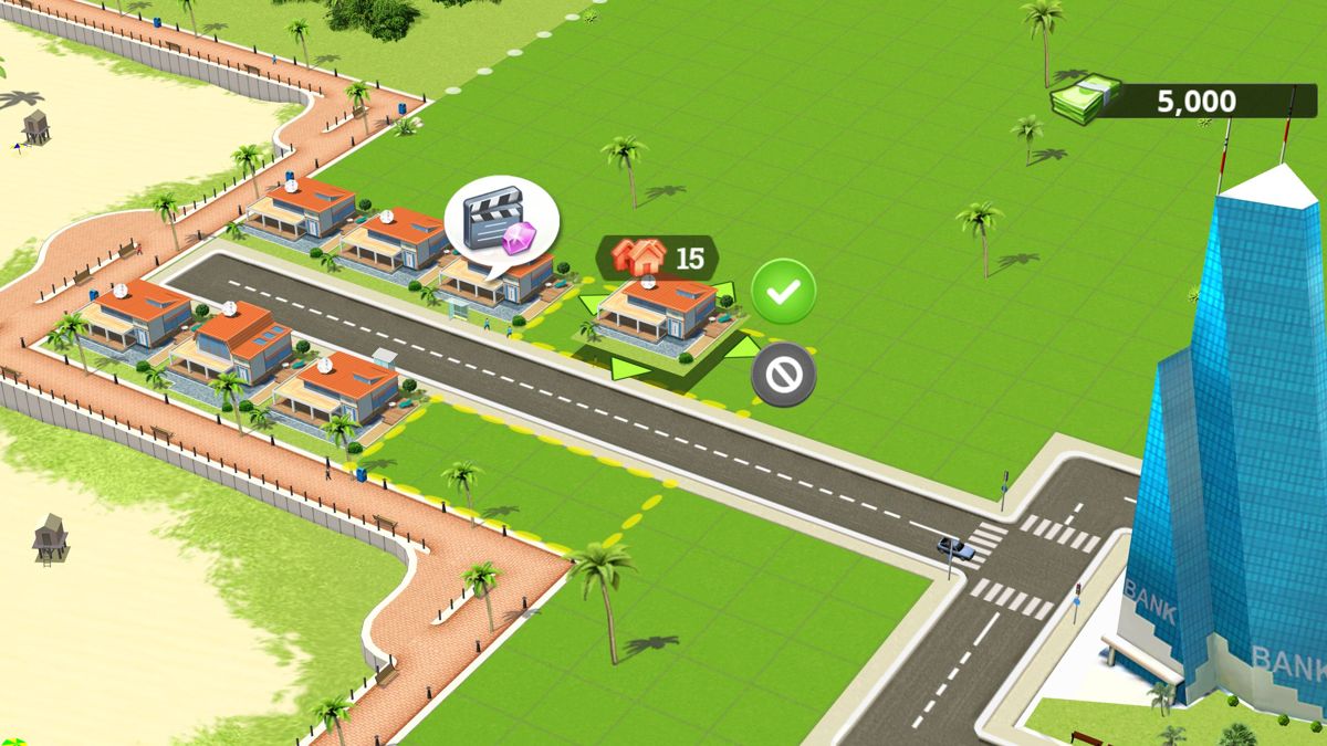 Little Big City 2 (Android) screenshot: Placing a building