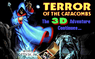 Terror of the Catacombs (DOS) screenshot: Title Screen (Froggman release)