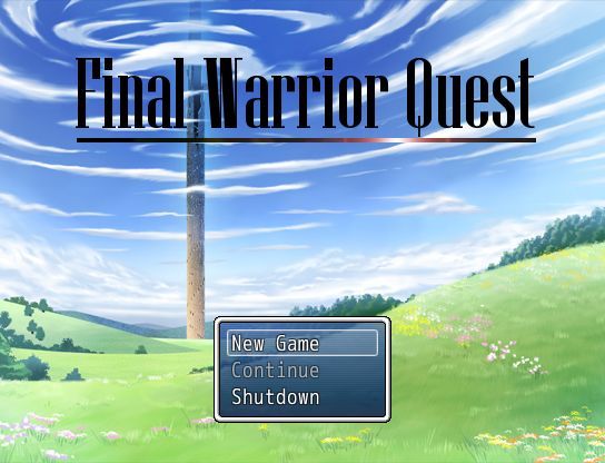 Final Warrior Quest (Windows) screenshot: The title screen