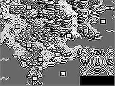 Hook (Game Boy) screenshot: Map of Never Land
