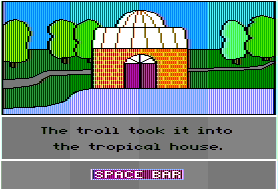 Animal Rescue (Apple II) screenshot: Into the Tropical House